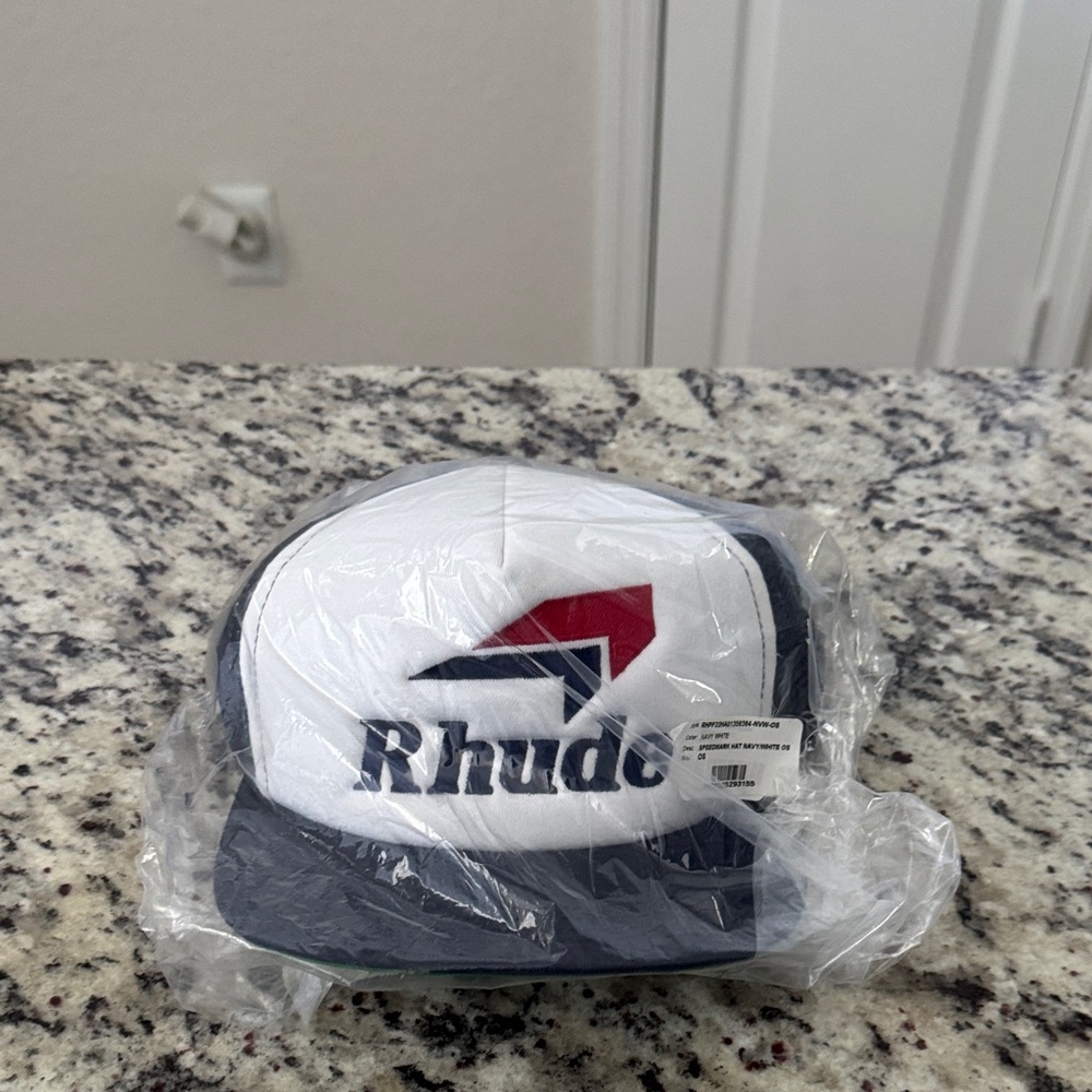 Rhude White and Blue Cap